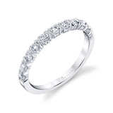 Round Diamond Milgrain Bezel Stackable