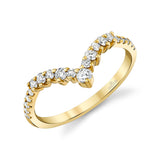 14K YG Diamond Wedding Band