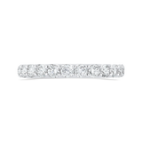 14K White Gold Half-Eternity Round Diamond Wedding Band