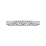 14K White Gold Round Diamond Wedding Band