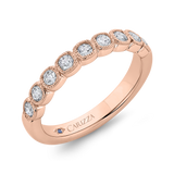 Round Half-Eternity Diamond Wedding Band In 14K Rose Gold