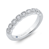 Round Half-Eternity Diamond Wedding Band In 14K White Gold