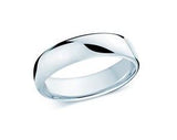 14k WG Eurodome Men's Wed, 6.5 mm