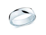 14k WG Eurodome Men's Wed, 7.5 mm