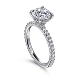 Classic Round Diamond Solitaire Semi-Mount