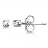 .33 Ctw Round Diamond Stud Earrings, 4 prong setting in 14Kt White Gold.  Best Quality.