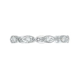 14K White Gold 1/6 ct Diamond Carizza Wedding Band