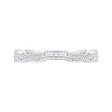 14K White Gold 1/5 ct Diamond Carizza Wedding Band