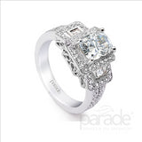 Parade Design 1/2 Ctw Diamond Semi-Mount Ring in 18K White Gold