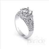 Parade Design 3/8 Ctw Diamond Semi-Mount Ring in 18K White Gold