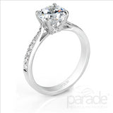 Parade Design 1/5 Ctw Diamond Semi-Mount Ring in 18K White Gold