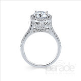 Parade Design 3/8 Ctw Diamond Semi-Mount Ring in 18K White Gold