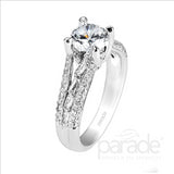 Parade Design 5/8 Ctw Diamond Semi-Mount Ring in 18K White Gold