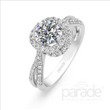 Parade Design 1/2 Ctw Diamond Semi-Mount Ring in 18K White Gold