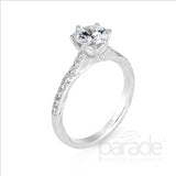 Parade Design 1/4 Ctw Diamond Semi-Mount Ring in 18K White Gold