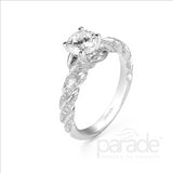 Parade Design 1/4 Ctw Diamond Semi-Mount Ring in 18K White Gold