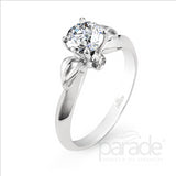 Parade Design 1/20 Ctw Diamond Semi-Mount Ring in 18K White Gold