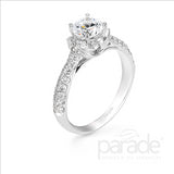 Parade Design 1/2 Ctw Diamond Semi-Mount Ring in 18K White Gold