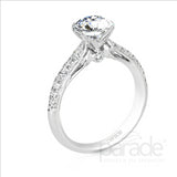 Parade Design 1/3 Ctw Diamond Semi-Mount Ring in 18K White Gold