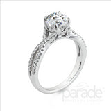 Parade Design 1/5 Ctw Diamond Semi-Mount Ring in 18K White Gold