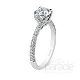 Parade Design 3/8 Ctw Diamond Semi-Mount Ring in 18K White Gold