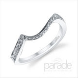 Parade Design 1/6 Ctw Diamond Wedding Band in 18K White Gold