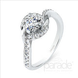 Parade Design 1/4 Ctw Diamond Semi-Mount Ring in 18K White Gold