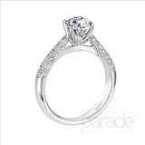 Parade Design 3/8 Ctw Diamond Semi-Mount Ring in 18K White Gold