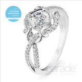 Parade Design 1/4 Ctw Diamond Semi-Mount Ring in 18K White Gold