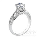 Parade Design 5/8 Ctw Diamond Semi-Mount Ring in 18K White Gold