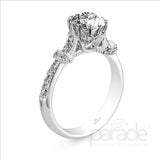 Parade Design 1/2 Ctw Diamond Semi-Mount Ring in 18K White Gold