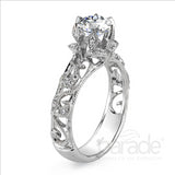 Parade Design 1/5 Ctw Diamond Semi-Mount Ring in 18K White Gold