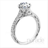 Parade Design 1/5 Ctw Diamond Semi-Mount Ring in 18K White Gold