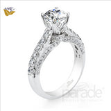 Parade Design 3/4 Ctw Diamond Semi-Mount Ring in 18K White Gold