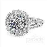 Parade Design 1 5/8 Ctw Diamond Semi-Mount Ring in 18K White Gold