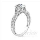 Parade Design 1/3 Ctw Diamond Semi-Mount Ring in 18K White Gold