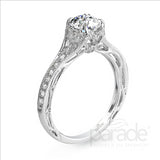 Parade Design 1/4 Ctw Diamond Semi-Mount Ring in 18K White Gold