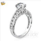 Parade Design 3/4 Ctw Diamond Semi-Mount Ring in 18K White Gold