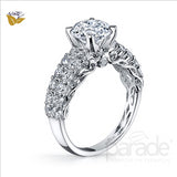 Parade Design 1 1/6 Ctw Diamond Semi-Mount Ring in 18K White Gold