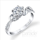 Parade Design 1/5 Ctw Diamond Semi-Mount Ring in 18K White Gold