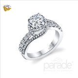 Parade Design 5/8 Ctw Diamond Semi-Mount Ring in 18K White Gold