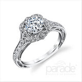 Parade Design 1/5 Ctw Diamond Semi-Mount Ring in 18K White Gold