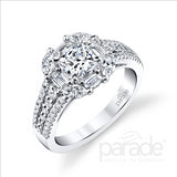 Parade Design 7/8 Ctw Diamond Semi-Mount Ring in 18K White Gold