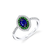 Sapphire & Tsavorite Ring