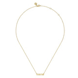 14K Yellow Gold MAMA Script Necklace