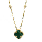 14K YG Malachite Necklace - 0.06 cttw,, $1,700 