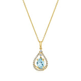 14K YG Aquamarine Pendant