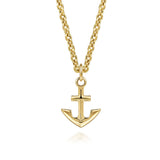 14K Yellow Gold Mini Anchor Pendant