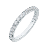 14K White Gold Round Diamond Wedding Band