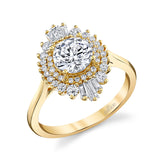 18K RG Diamond Semi Mount Ring